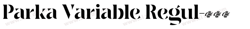 Parka Variable Regul字体转换